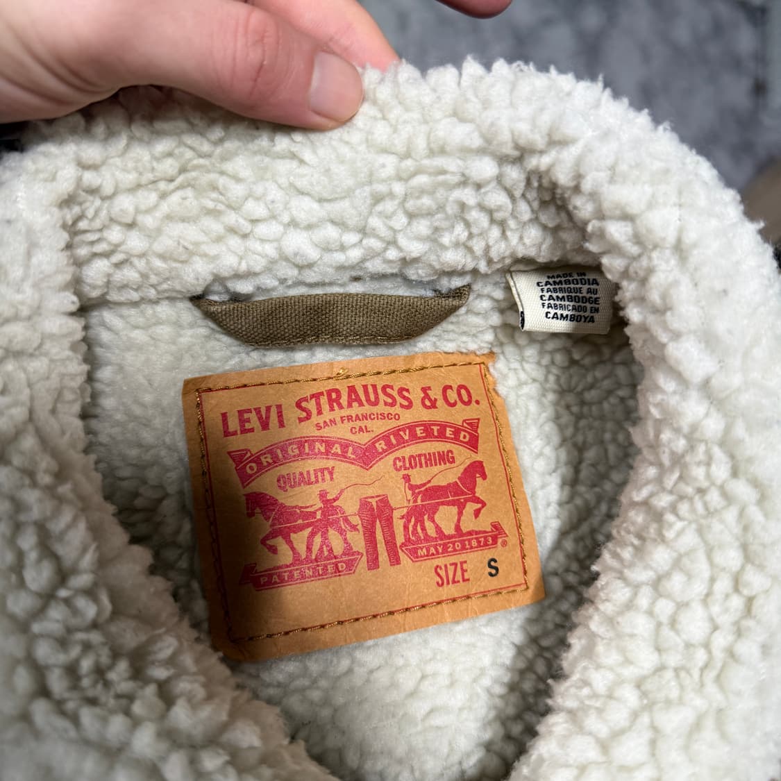 리바이스 쉐르파 데님 크롭 트러커 자켓 상품이미지7