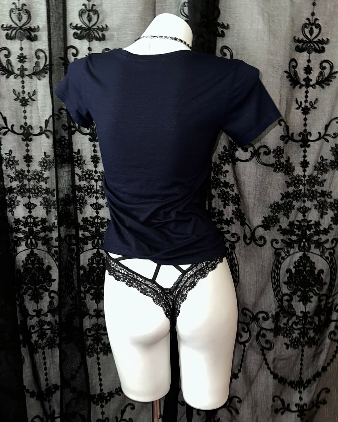 Marine printed navy short sleeve 상품이미지3