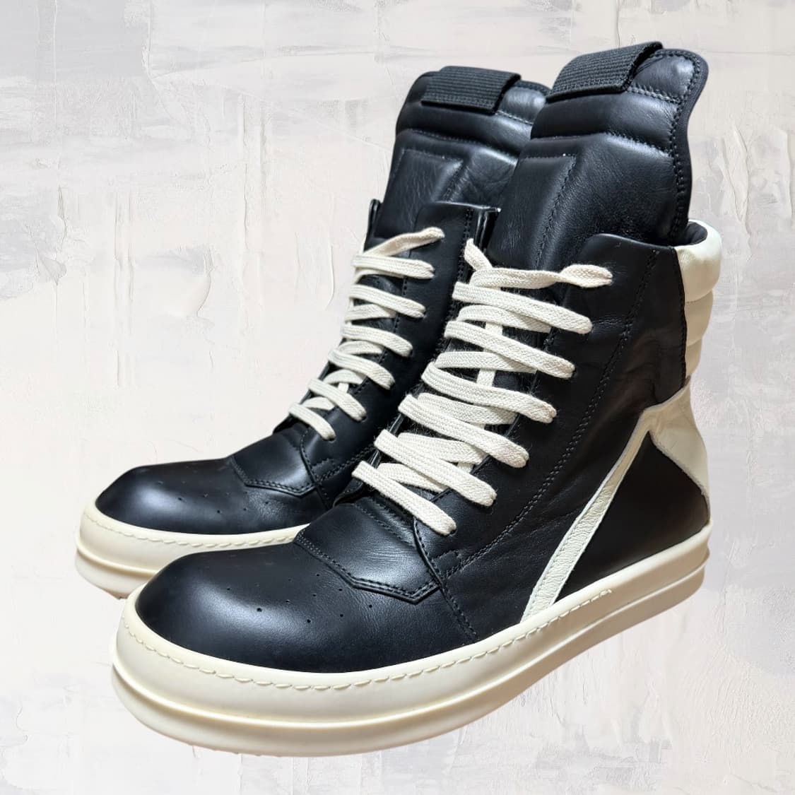 (풀구성 새상품) 릭오웬스 지오바스켓 검흰 LPO 39 사이즈 상품이미지1