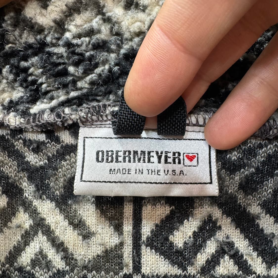 90s Obermeyer 눈꽃 패턴 후리스 집업 made in USA  상품이미지6