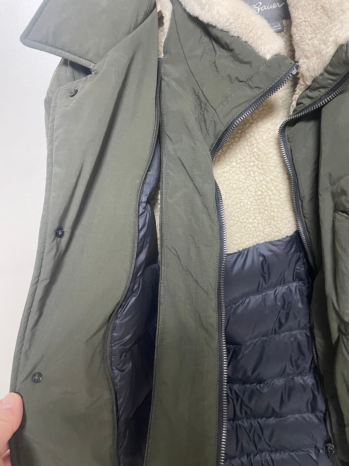 에디바우어 남성 구스다운 패딩 코트 L 상품이미지8