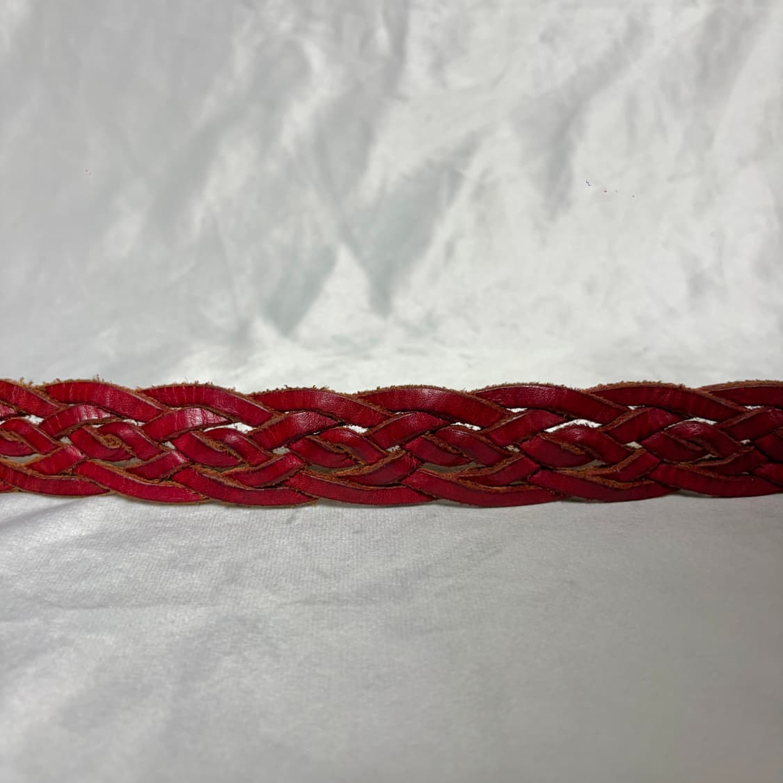 레드 브레이디드 레더 벨트 상품이미지4