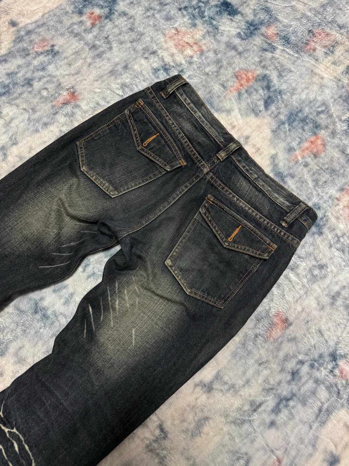 Black baccara wave washed boot cut denim 상품이미지8