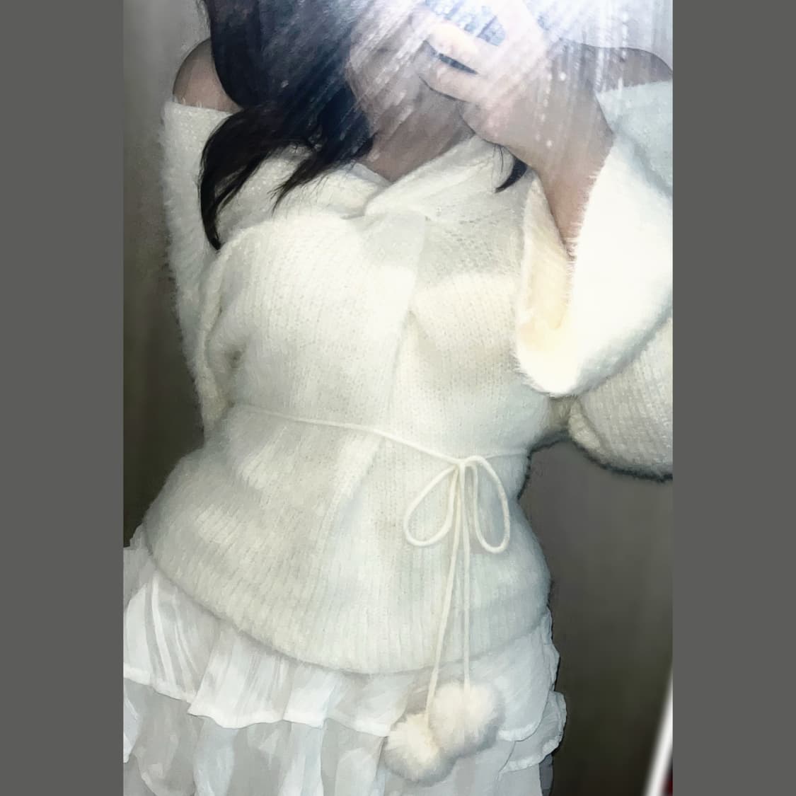 옾숄가능!! STC빈티지 대대장 코리락 앙고라 히메갸루 프릴니트 엣티시 상품이미지2