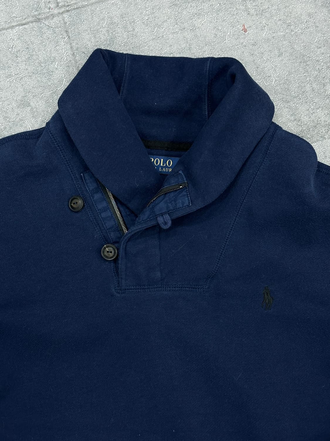 폴로 숄카라 맨투맨 네이비 상품이미지3