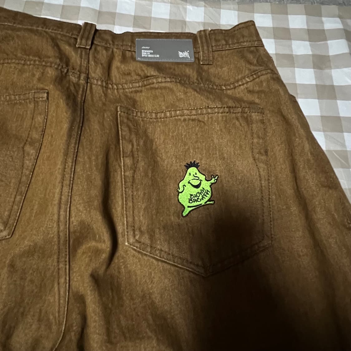 브라운브레스 와이드 팬츠 브라운 L 갈색 와이드 프린팅 턱 상품이미지4