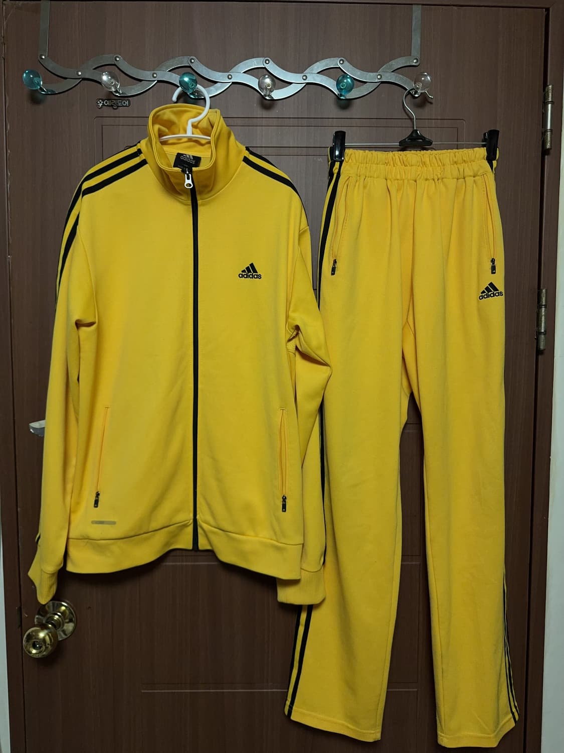 빈티지 아디다스 노검 노랑 옐로우 트랙탑 져지 트랙 팬츠 세트 상품이미지1