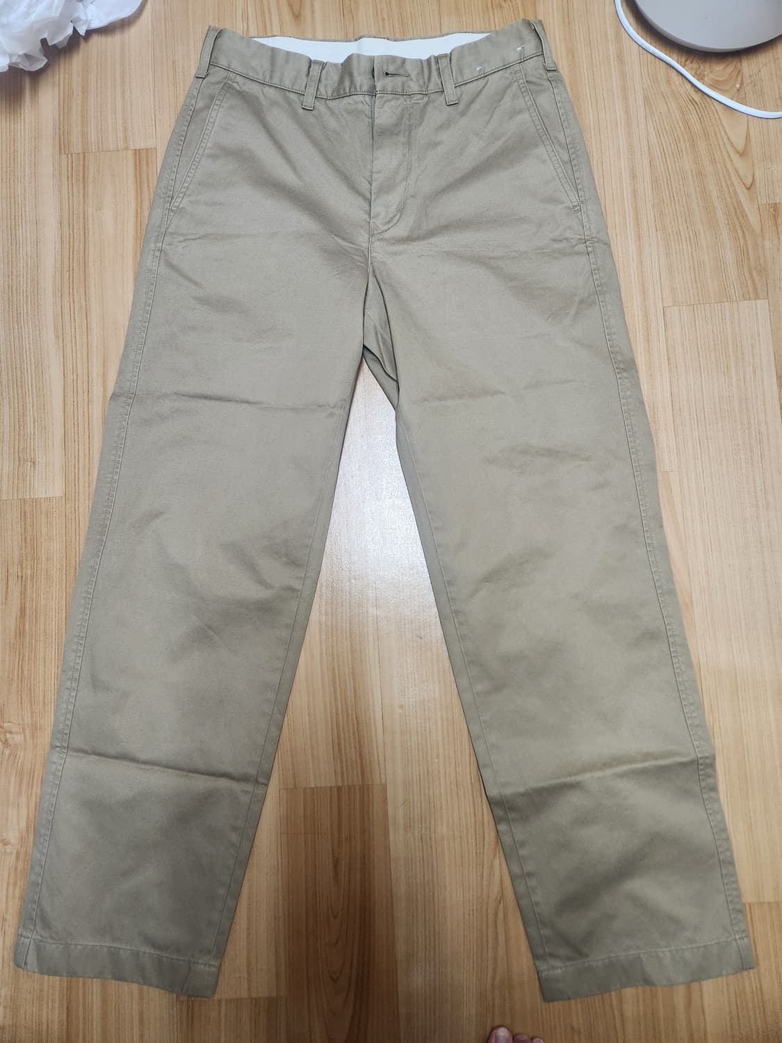 유니클로 베이지 스트레이트 레귤러 치노팬츠 79 상품이미지1