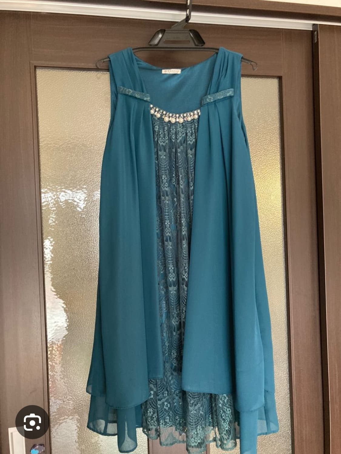 그린 모리걸 레이스진주 쉬폰 원피스 상품이미지1