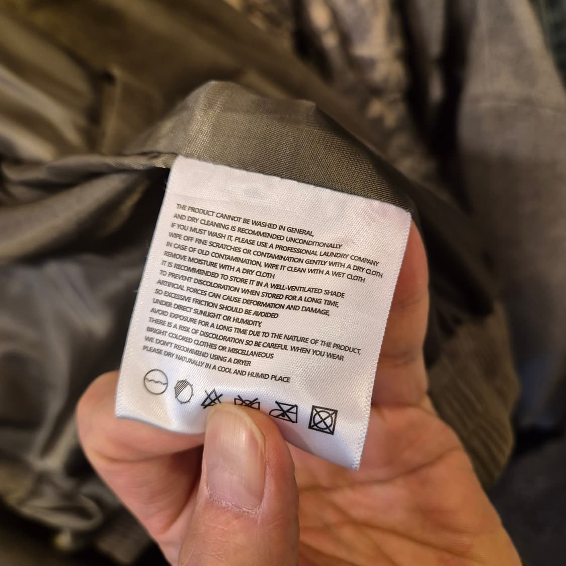 FREE(착샷잇음) 카키 스웨이드 블루종자켓  상품이미지5