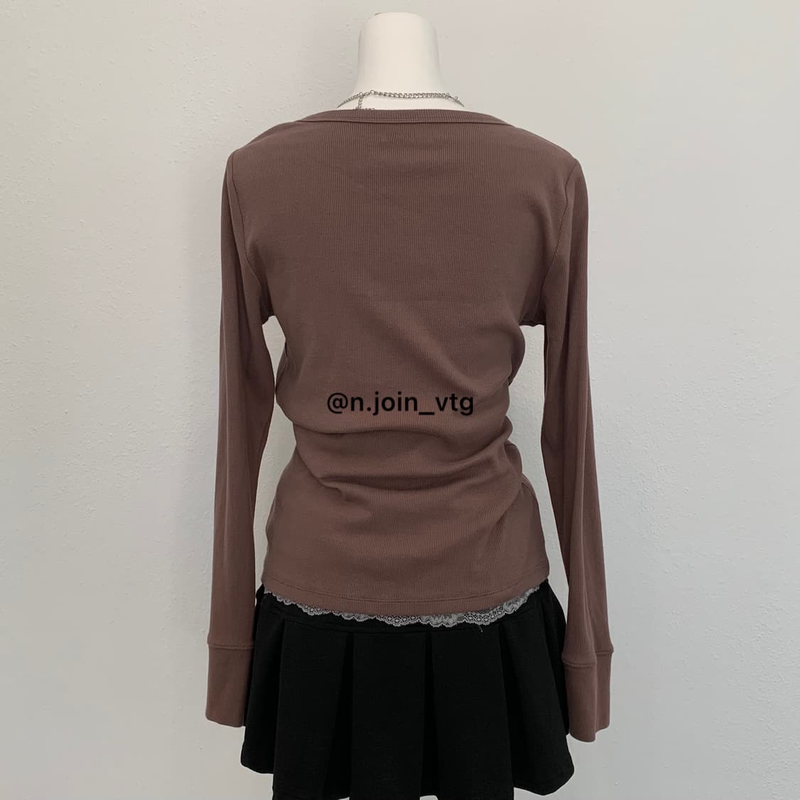 아베크롬비 헨리넥 초코 브라운 롱슬리브 상품이미지3