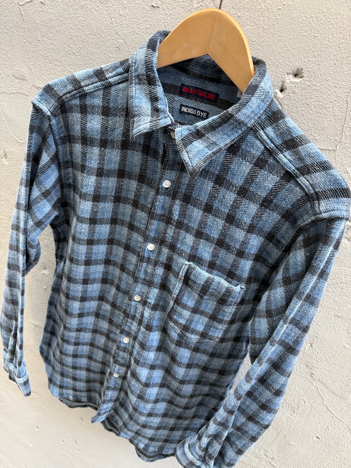 blue blue 블루블루 인디고 체크셔츠 상품이미지3