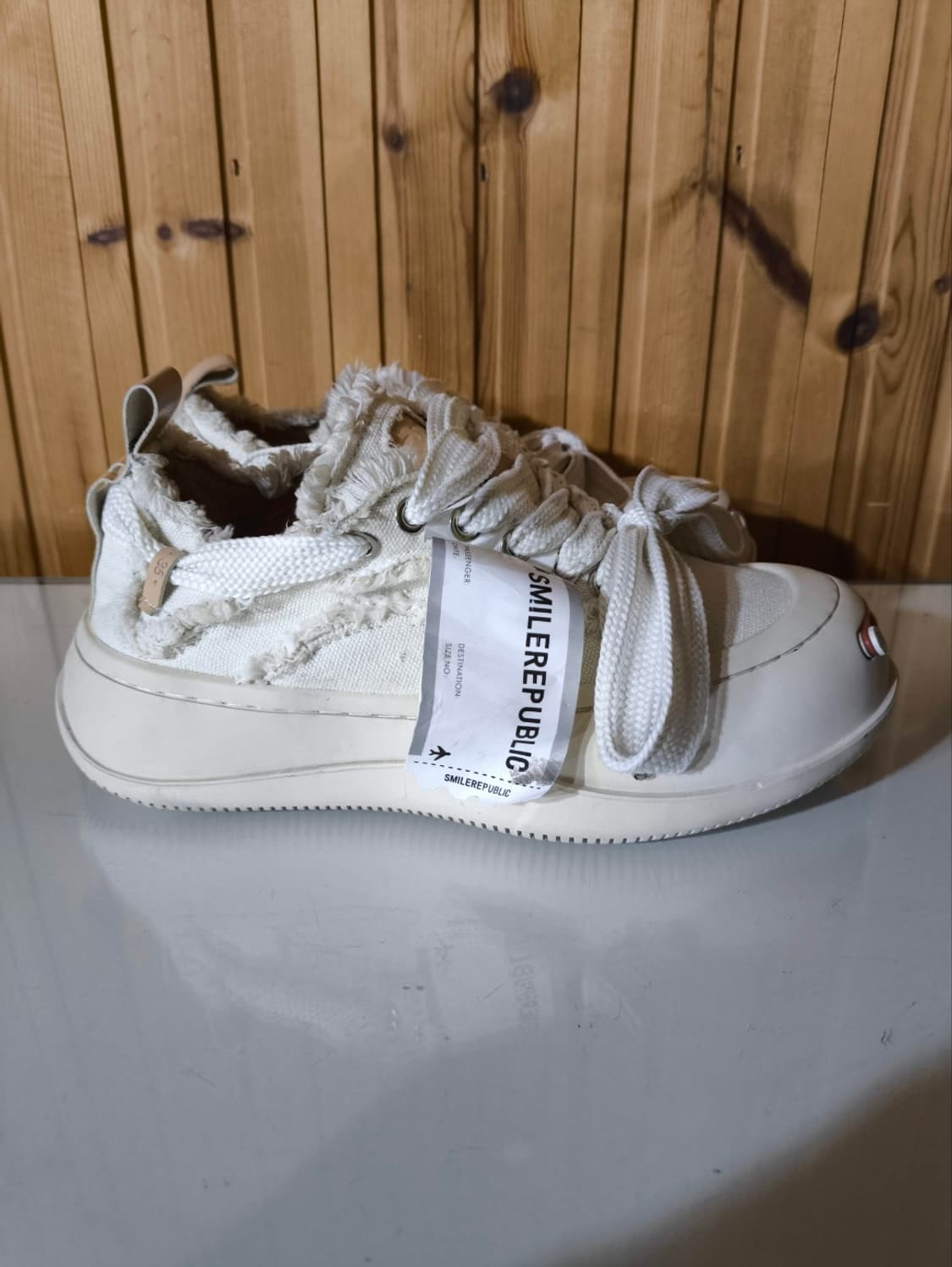 35 220mm 스마일리퍼블릭 캔버스 스니커즈  상품이미지2