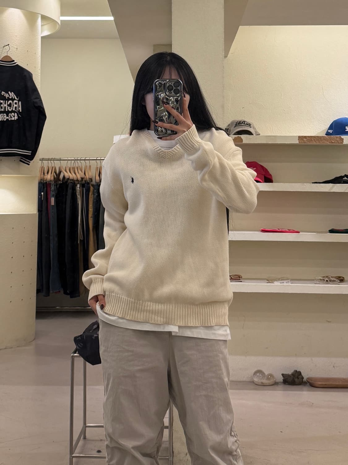 폴로 랄프로렌 포니 자수 브이넥 니트 U1721 상품이미지1