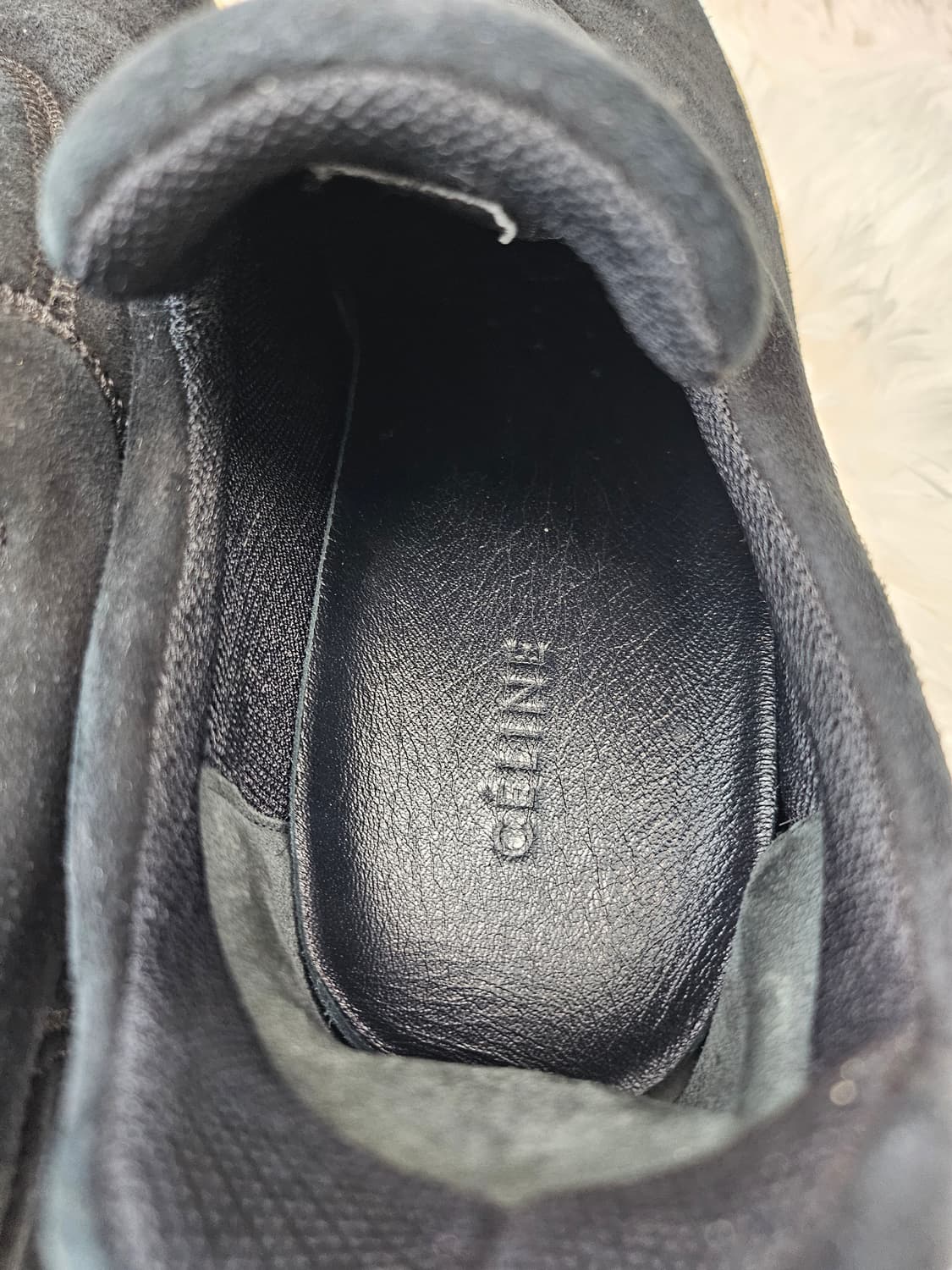 셀린느 블랙 스웨이드 슬립온 스니커즈 240(38) 상품이미지5