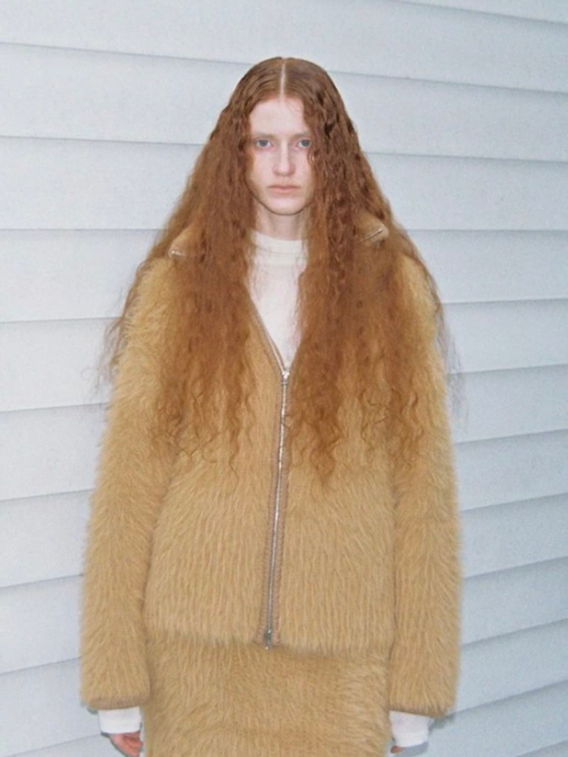 낫띵에브리띵 비건 퍼 니트 자켓 상품이미지1