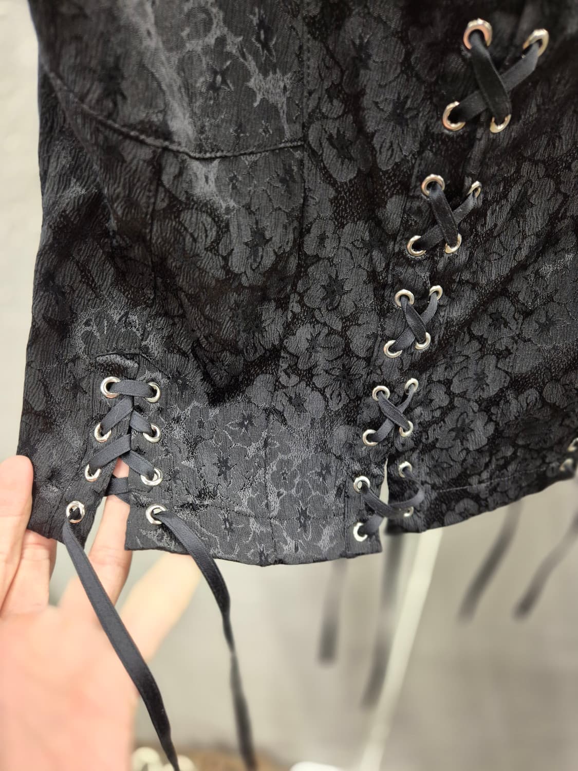 Loulouseoul 블랙 레이스 코르셋 탑 상품이미지4