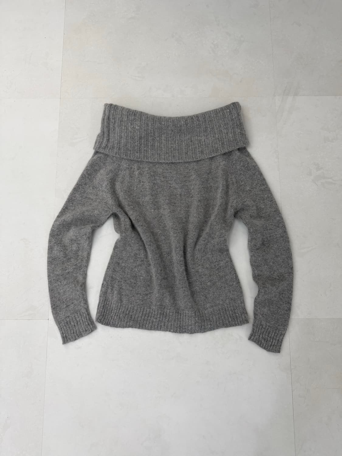 퍼 리본 오프숄더 니트  상품이미지6