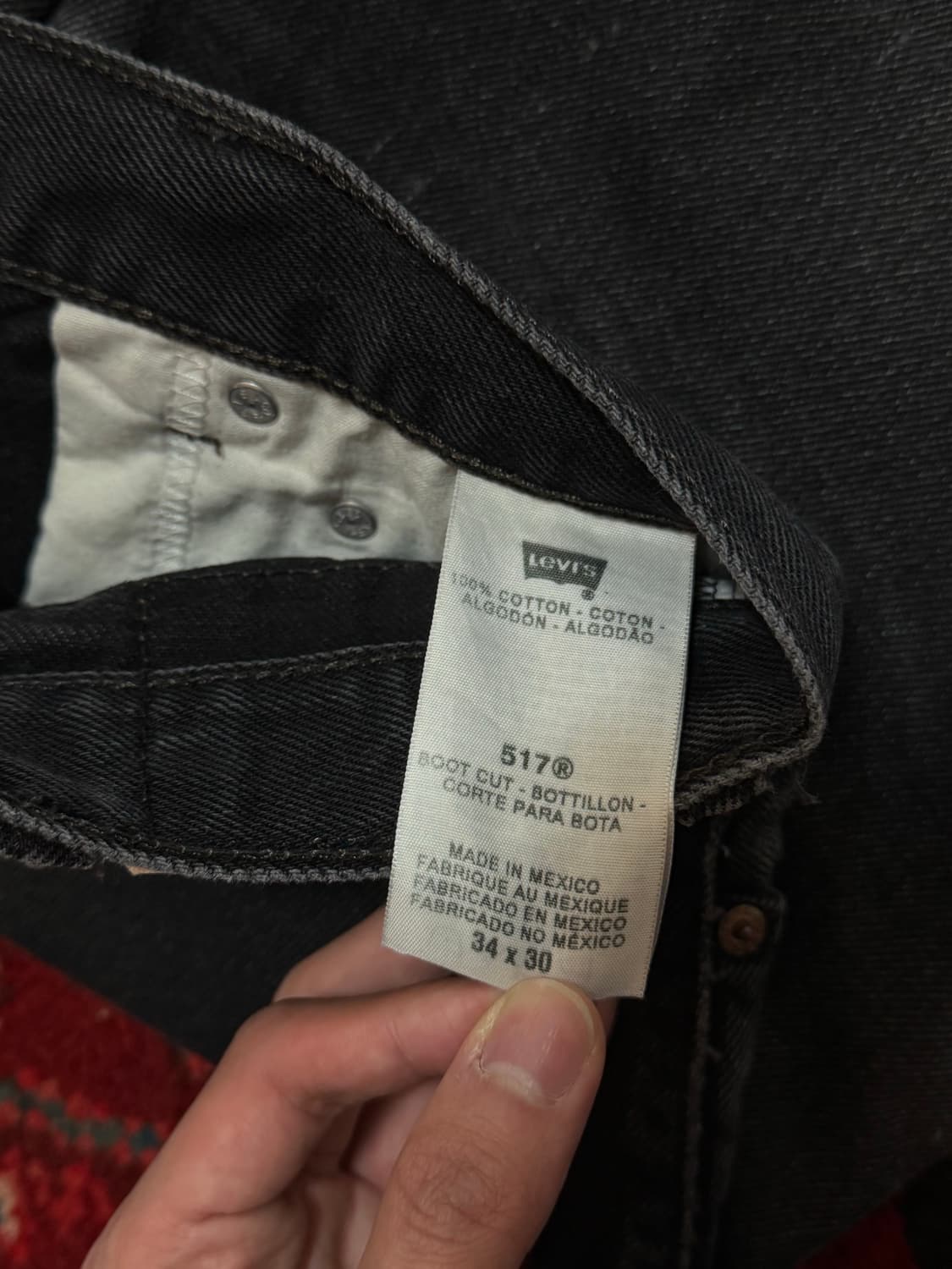 00's 빈티지 리바이스 517 블랙 부츠컷 플레어진 상품이미지9