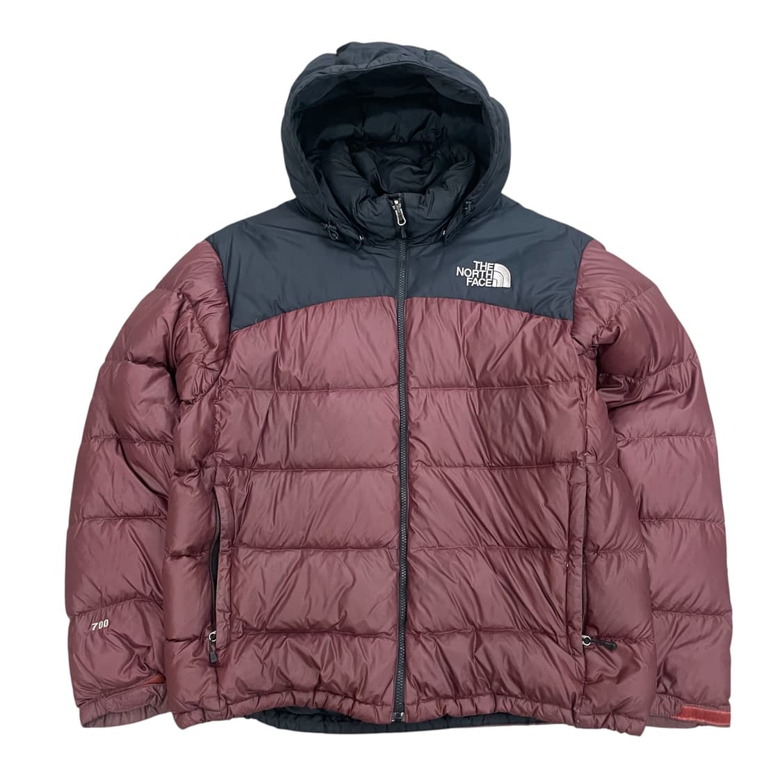 노스페이스 700 후드 다운 패딩 버건디 상품이미지1