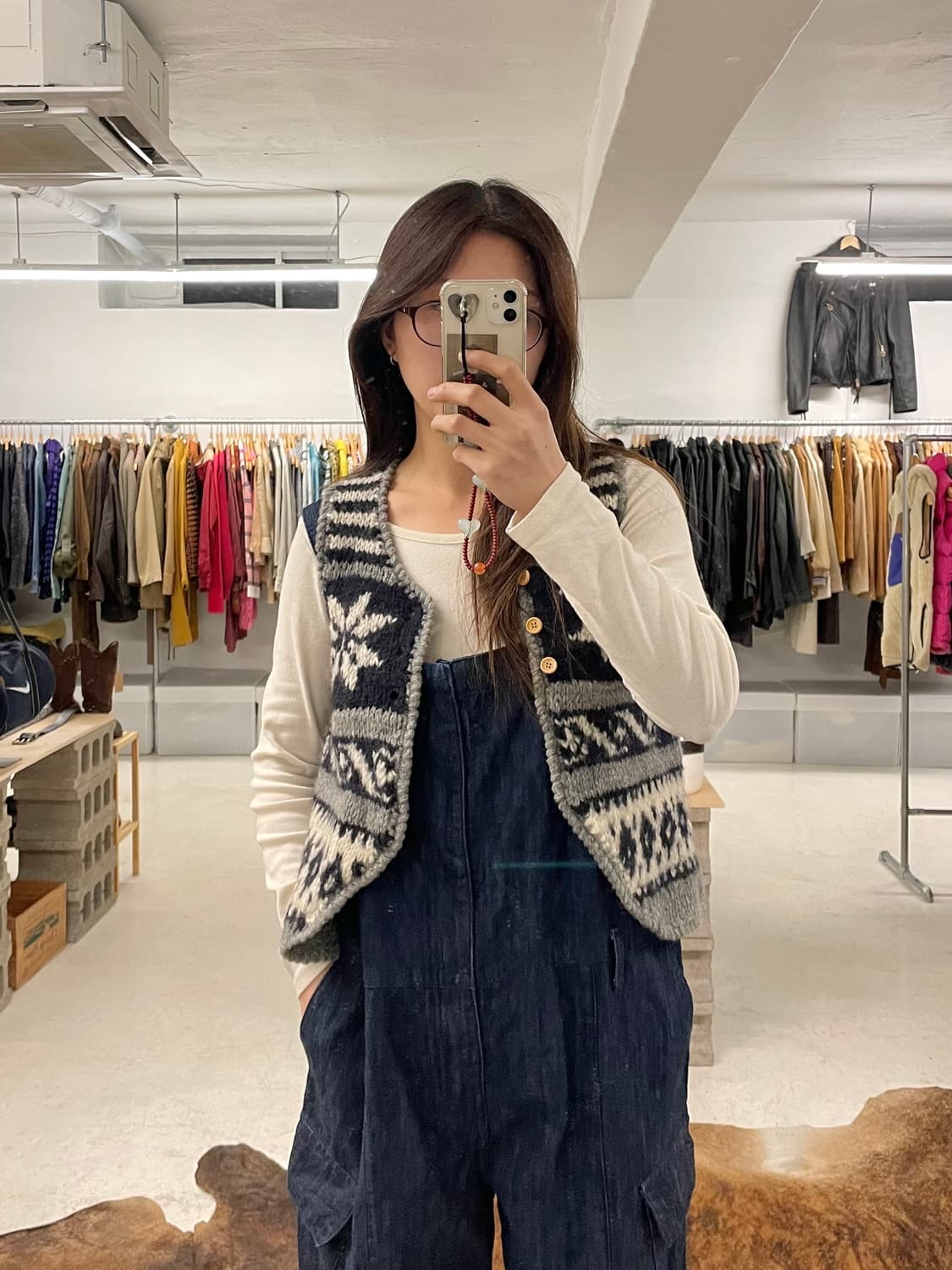 BEAMS nordic pettern knit vest 빔즈 베스트 상품이미지1