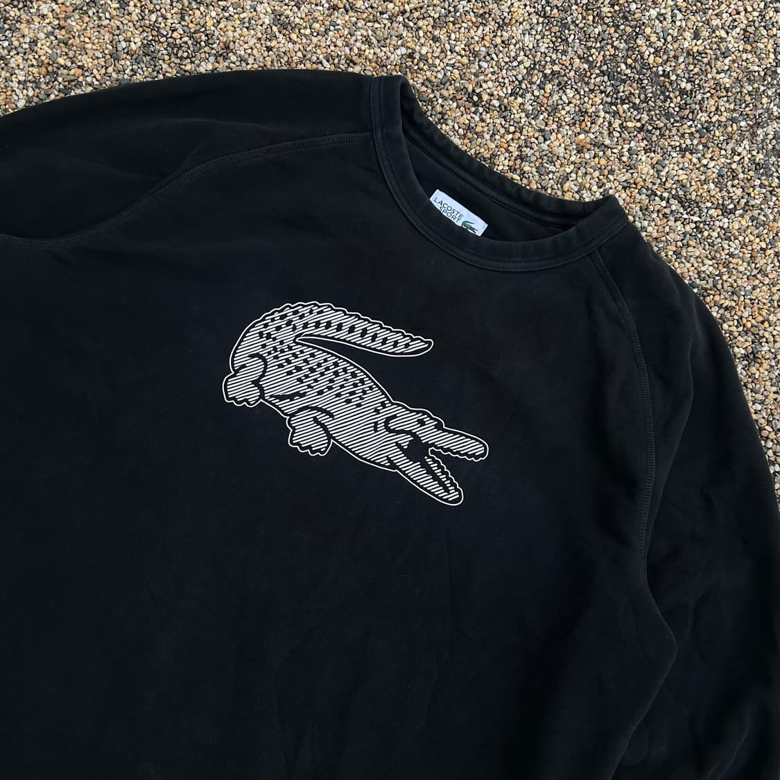 라코스테 스포츠 블랙 빅로고 맨투맨 상품이미지2