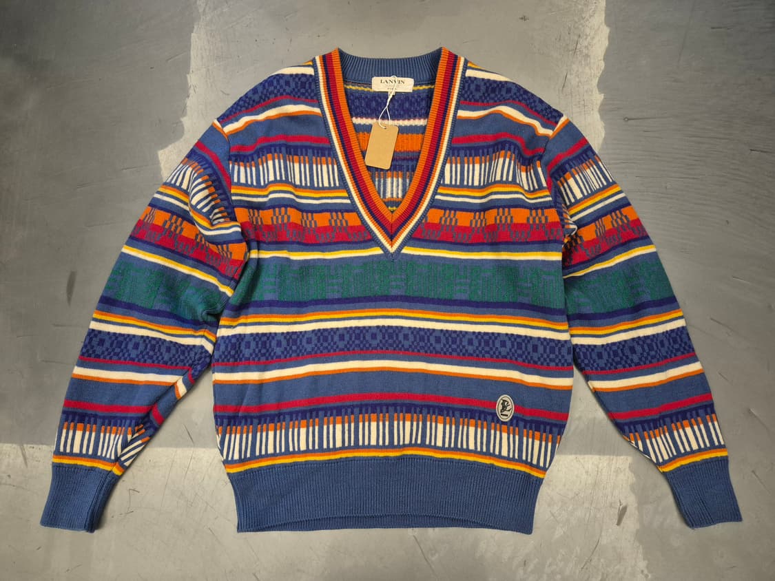 90s 랑방 브이넥 스웨터 상품이미지1