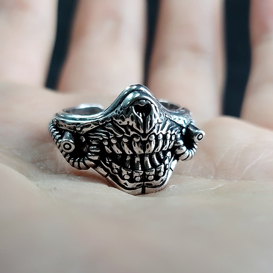 Immortan Joe 실버 남자 엔틱 빈티지 명품 매드맥스 반지 상품이미지6