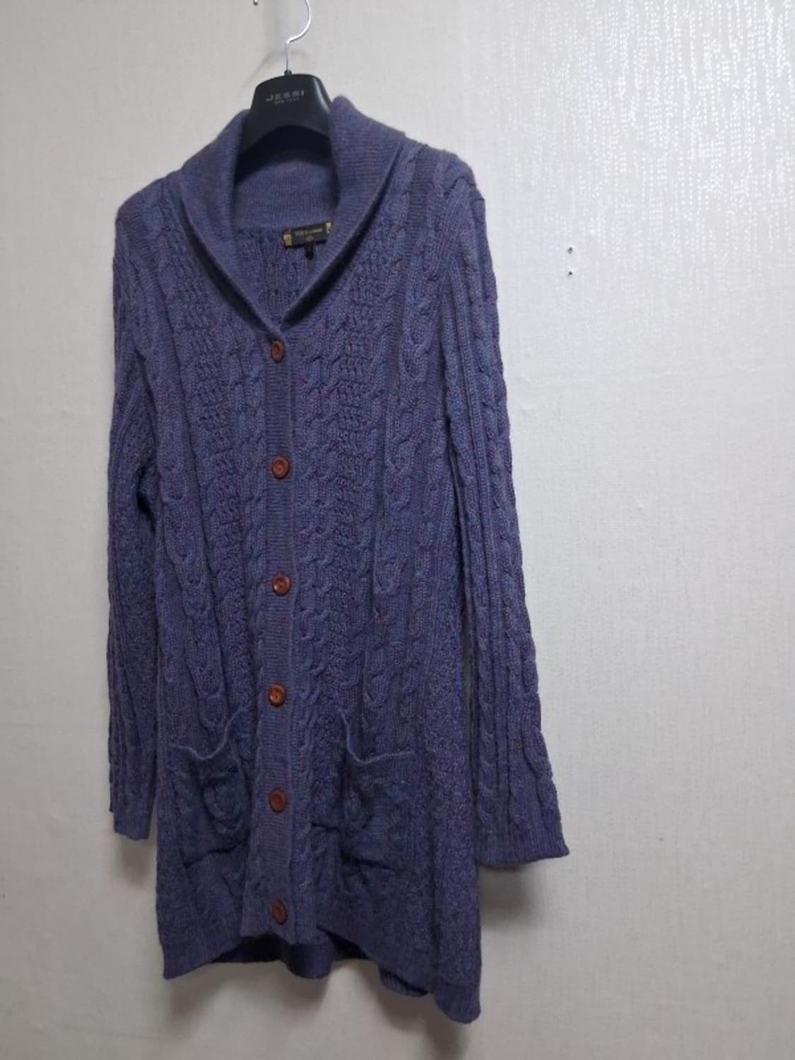 일본빈티지 IFER Knit wear 알 숄카라 알파카 꽈배기울니트  상품이미지1