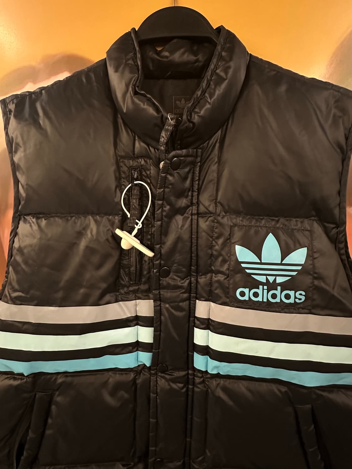 ADIDAS 아디다스 블루블랙 패딩조끼 상품이미지2