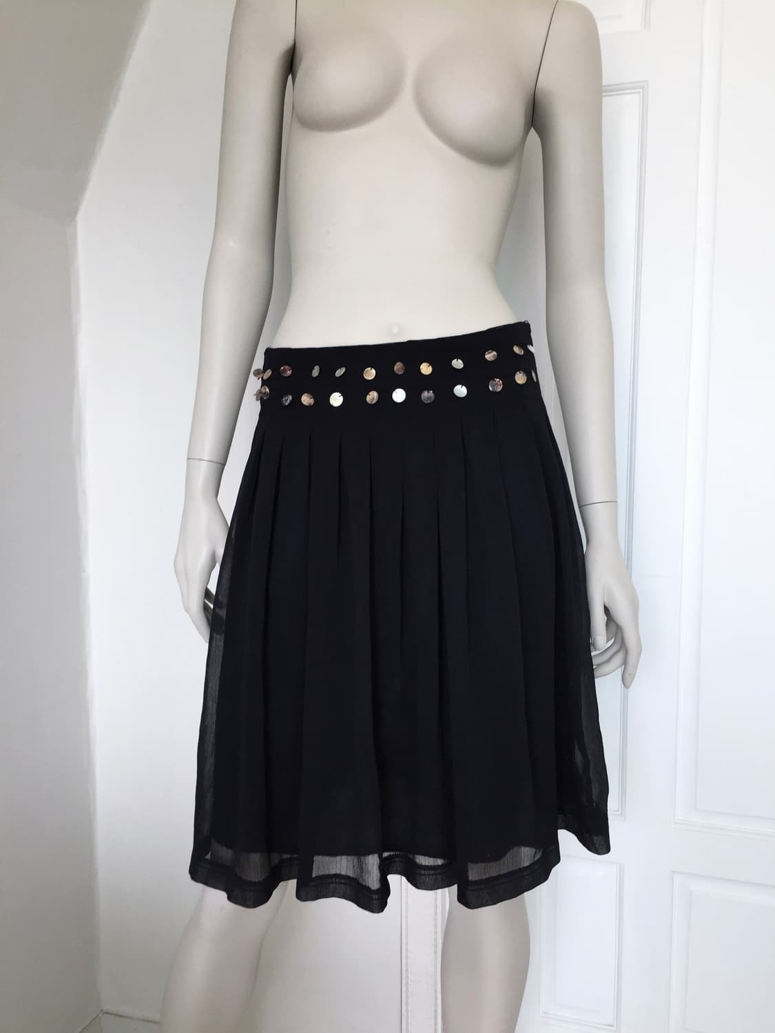 Paris Brand Shell button Pleats skirt 상품이미지3