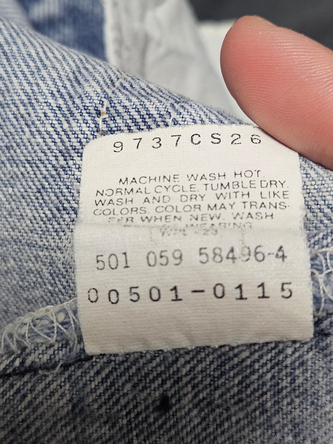 90's 리바이스 501 자수 데님 상품이미지5