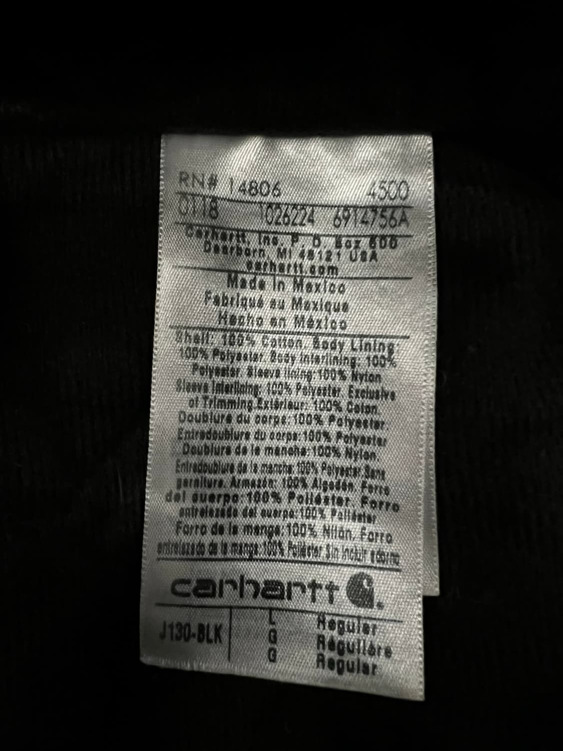 (L) 칼하트 덕 액티브 후드자켓 J130 BLK 블랙 상품이미지5