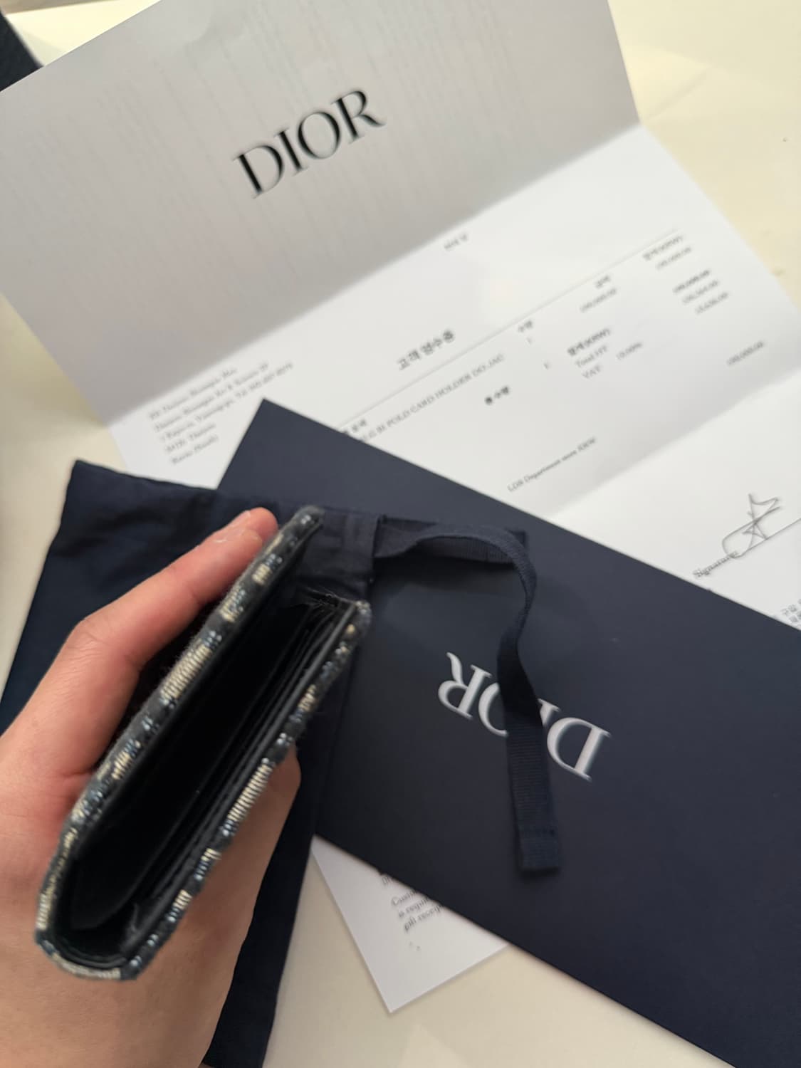 디올 오블리크 오거나이저 카드지갑 풀구성 백화점판 상품이미지4