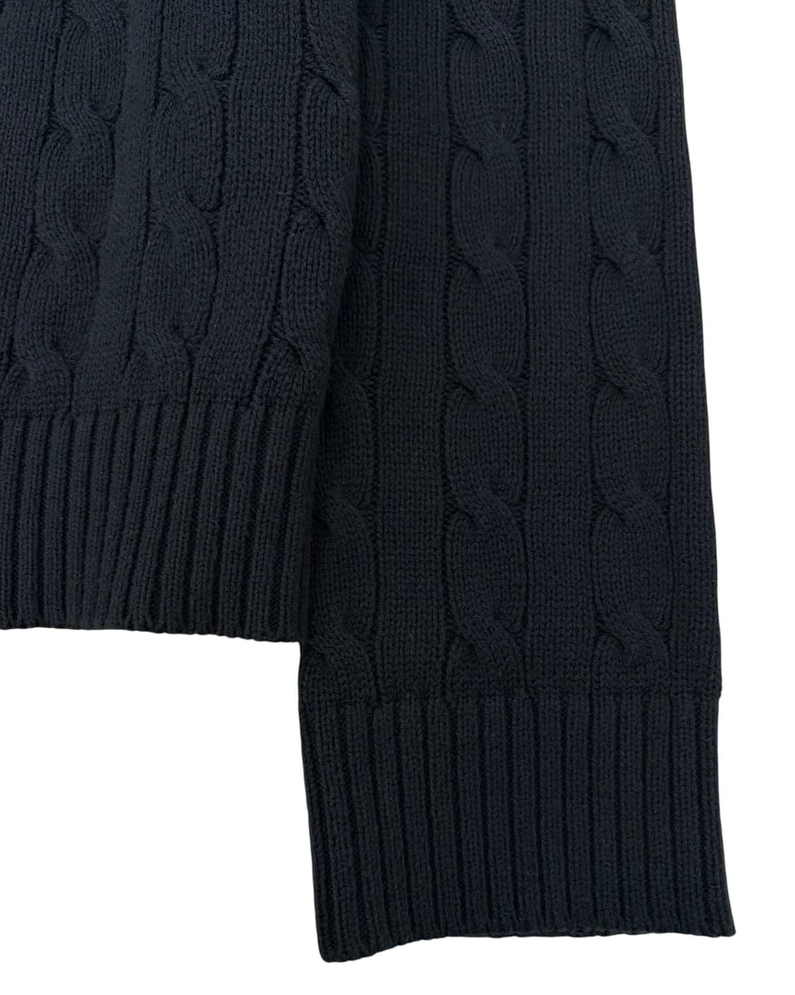 폴로 꽈배기니트 블랙 (XL) 상품이미지4