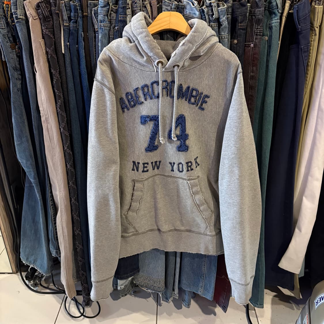 아베크롬비 그레이 후드티 상품이미지3