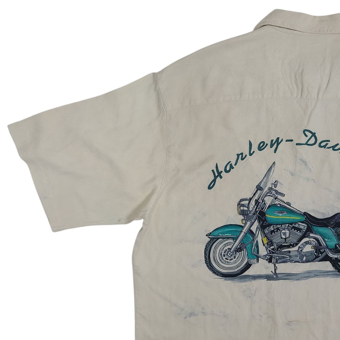 Harley Davidson X Tori Richard 하와이안 실크셔츠 상품이미지8