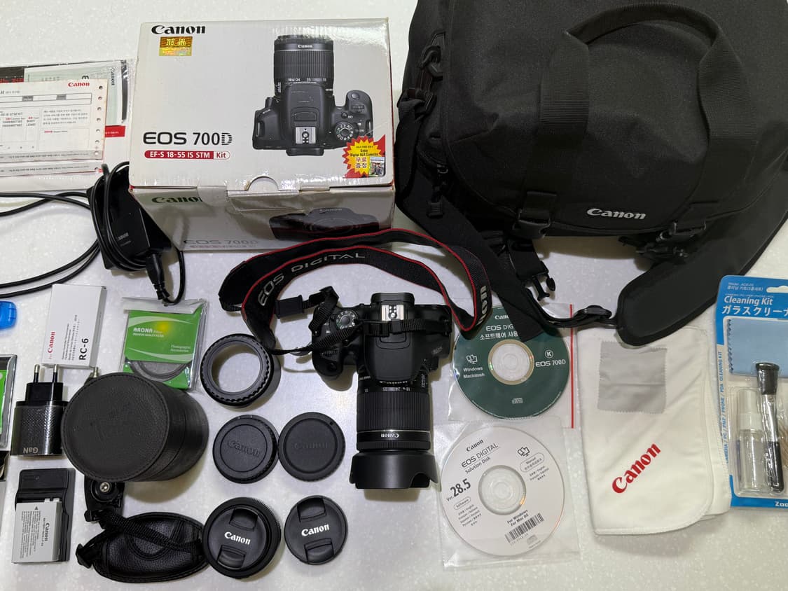 신품급 캐논 EOS700D 18-55mm+렌즈 2종 세트 상품이미지1