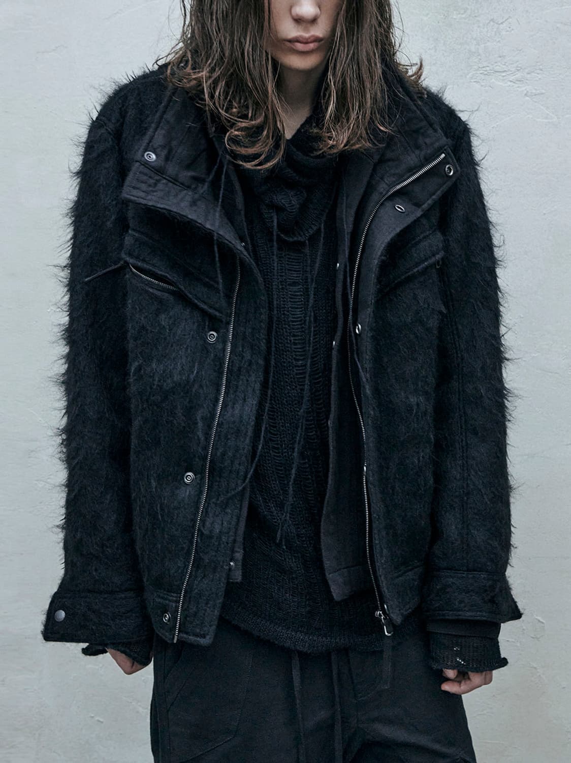 [M] Blackmerle Mohair Jacket / Black 상품이미지1