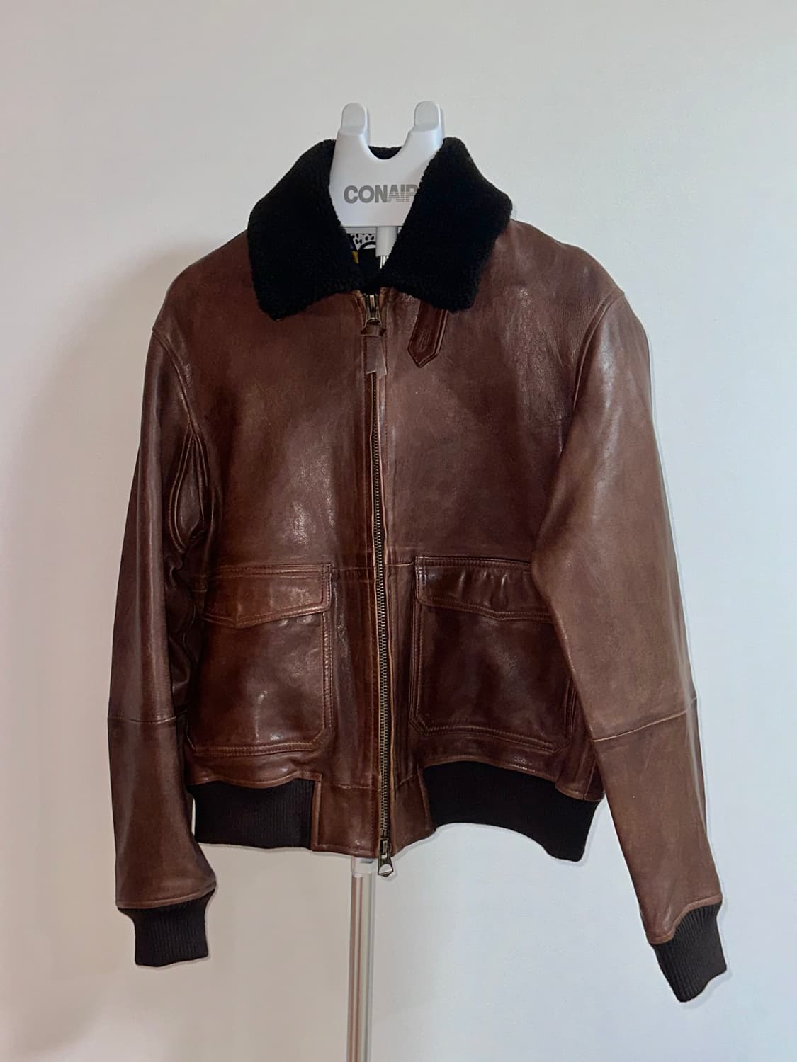 자라 5388/100  데이비드 베일리 레더 에비에이터 g1 가죽 자켓 상품이미지2