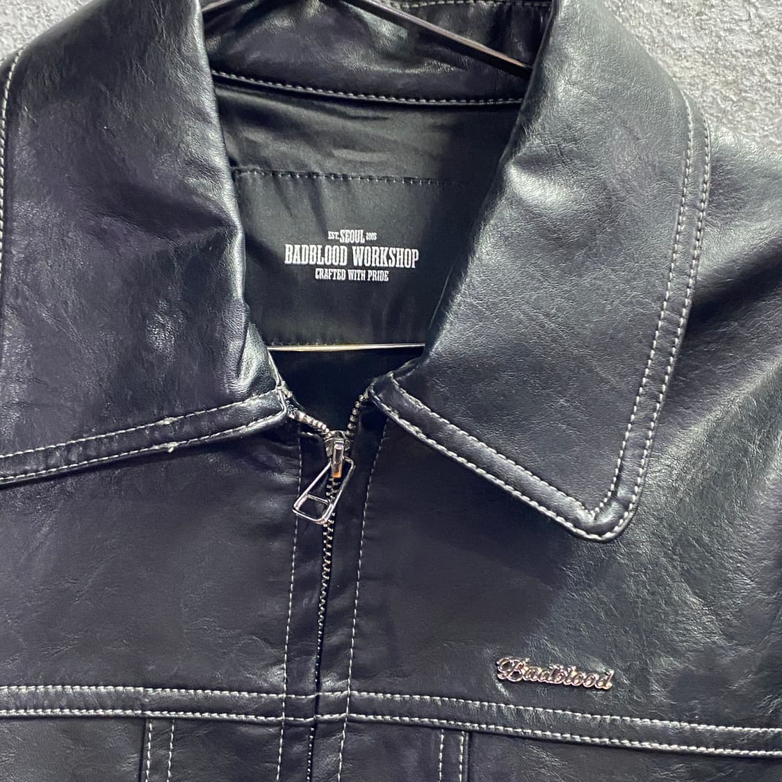배드블러드 은장 레더 트러커 자켓 B3176 상품이미지3