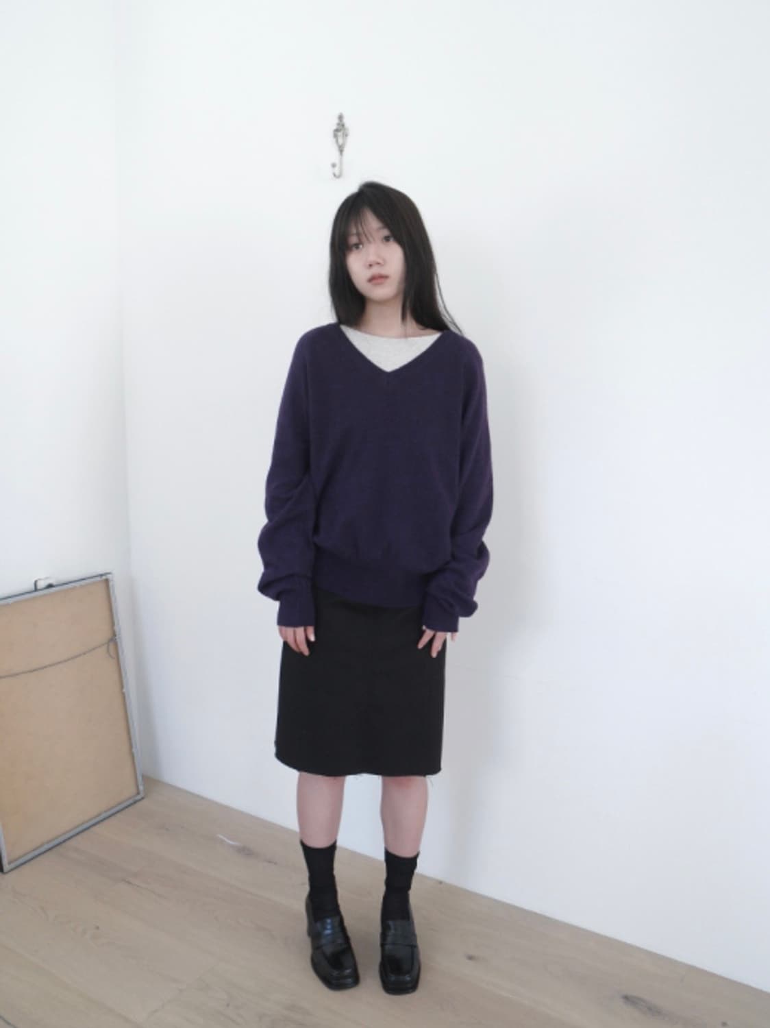 퍼플 니트 상품이미지3