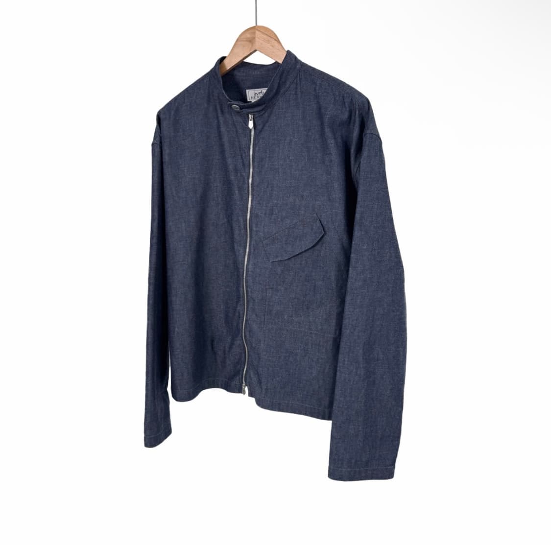 [43] 에르메스 남성 24ss 메디슨 카라 셔츠 집업 자켓 인디고 상품이미지2