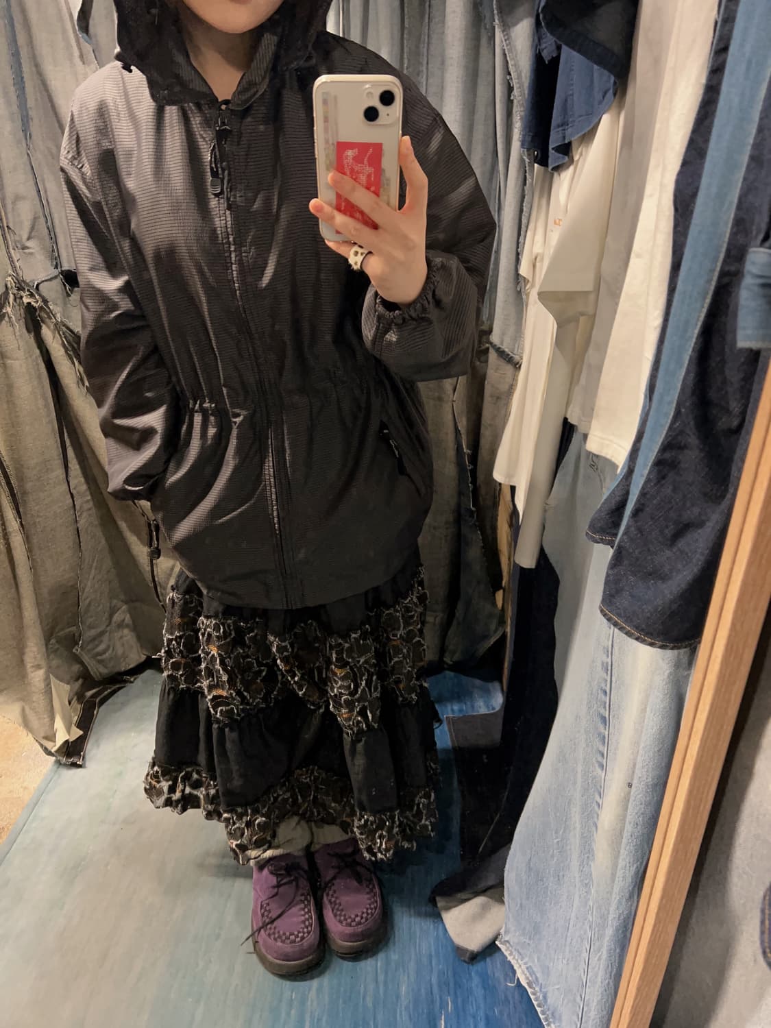 44-77 ) courreges Midi Rain Coat 상품이미지3