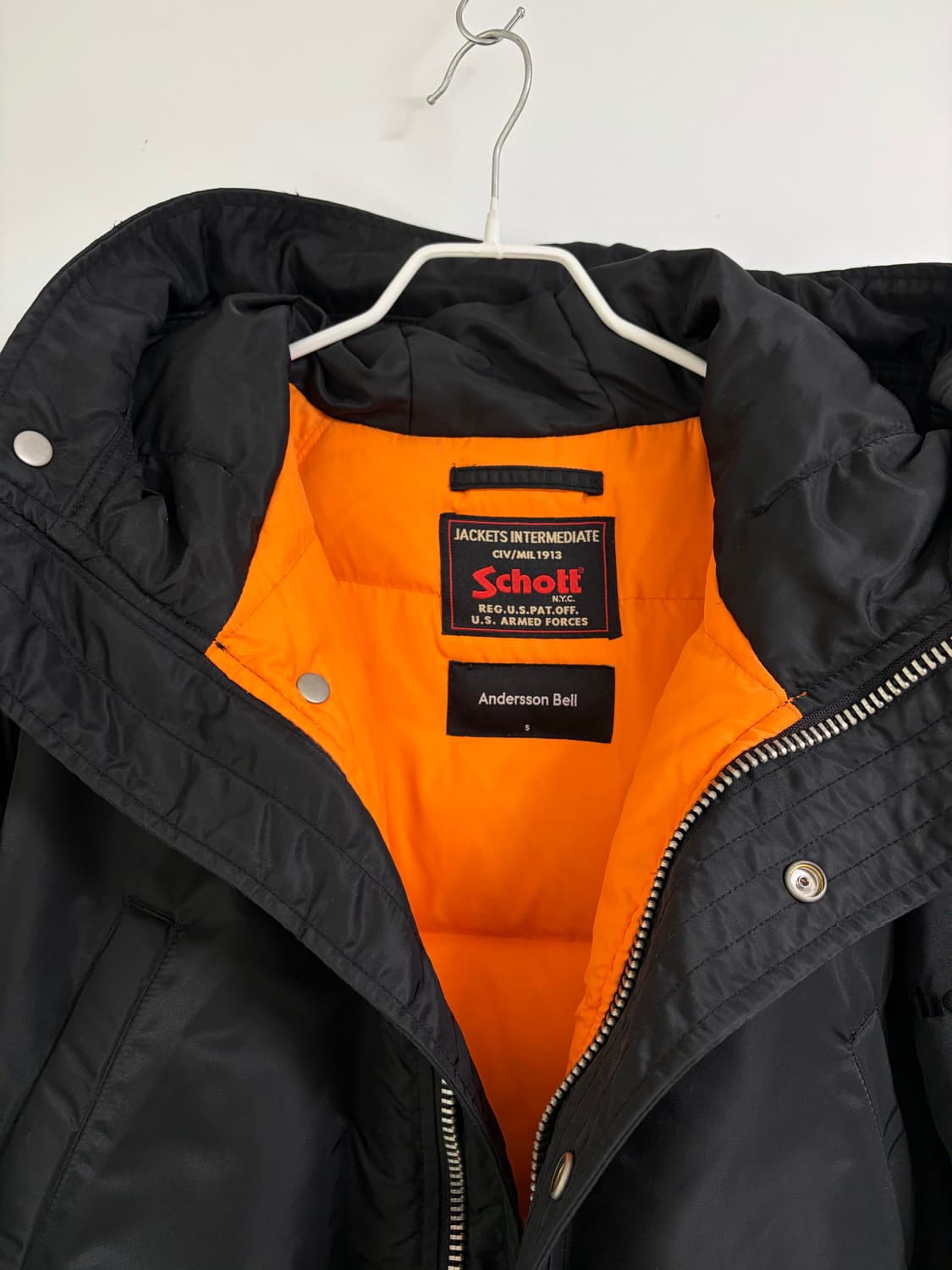 한정판 콜라보! 앤더슨벨 X Schott N.Y.C 유니섹스 다운 파카  상품이미지6