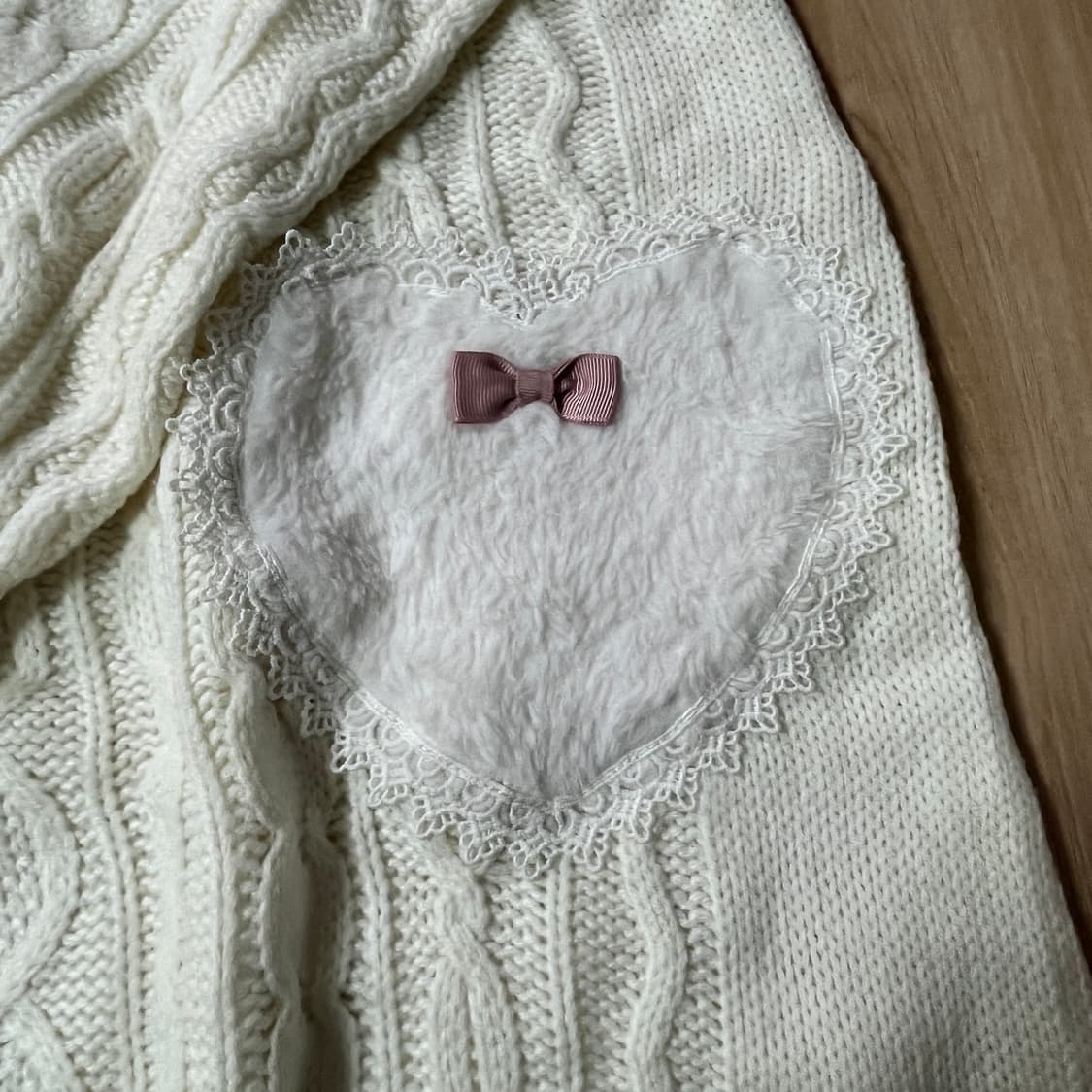 빈티지 양산형 히메갸루 리본 니트 롱 원피스 상품이미지2