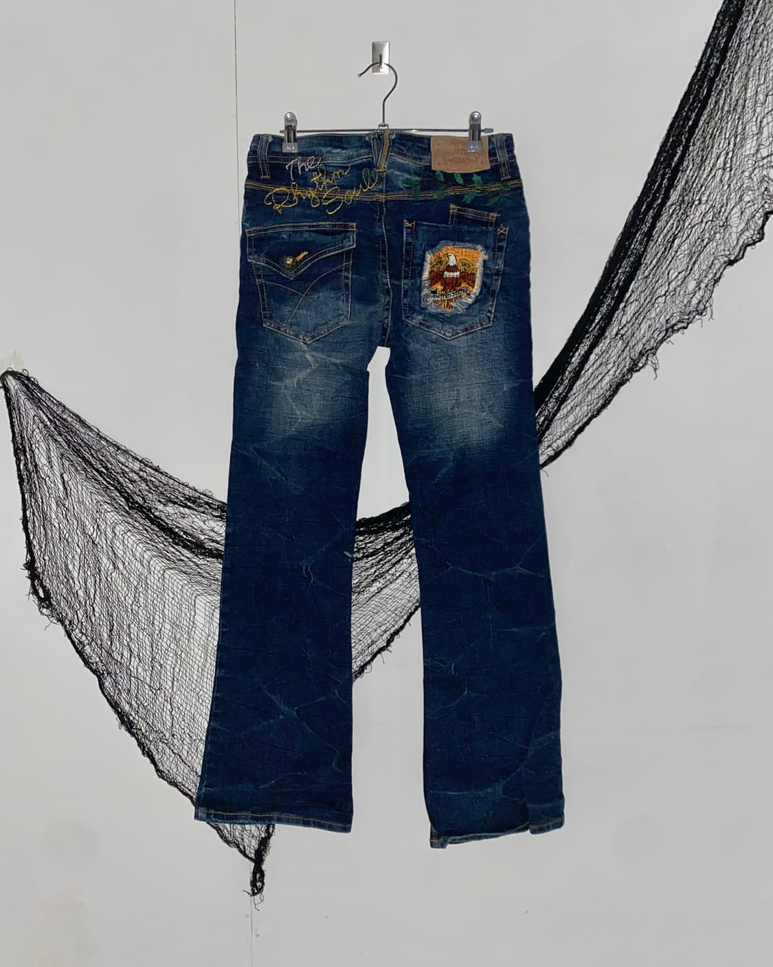 ꒰ঌ 이글 자수 패치워크 데님 팬츠 ໒꒱ 상품이미지1