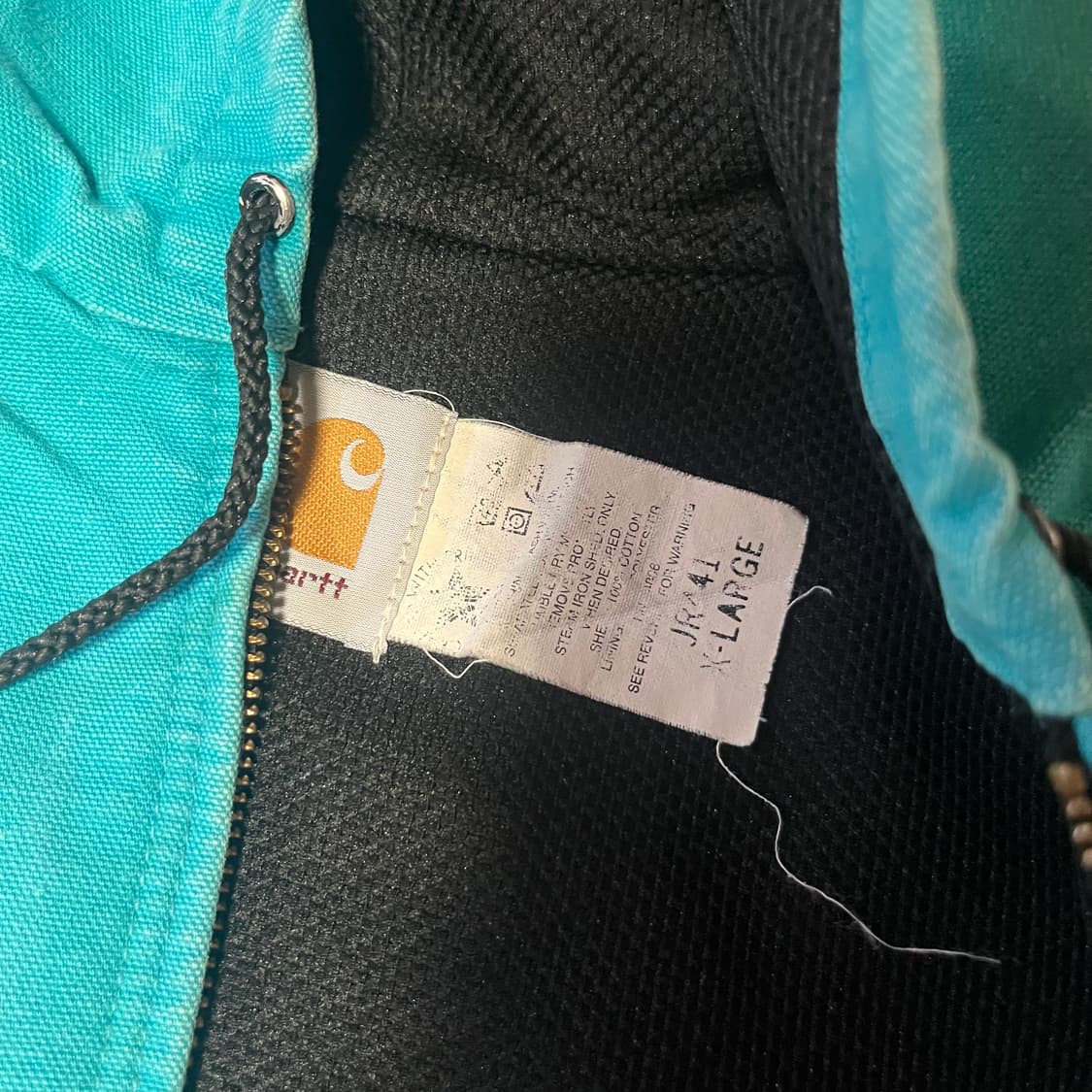 [XL] 90s 빈티지 칼하트 액티브 자켓 JR441 틸 그린 상품이미지2