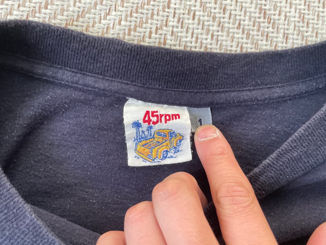 90s 싱글 45rpm 코트가이 프린팅 클럽 반팔티셔츠 상품이미지3