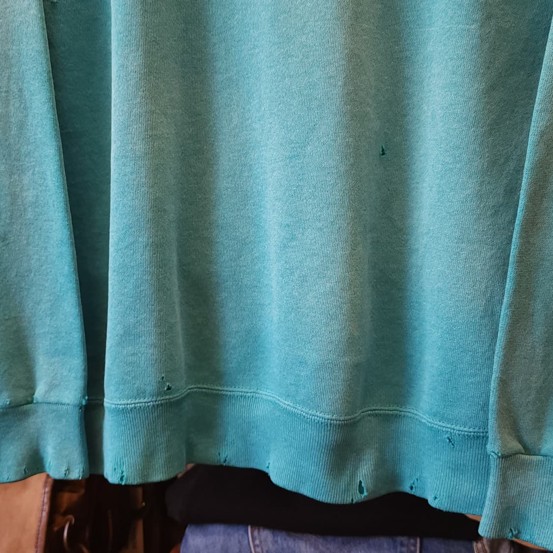 90s Tultex 빈티지 스웻셔츠 플레인 스웻셔츠 그린 썬 페이딩 L 상품이미지6
